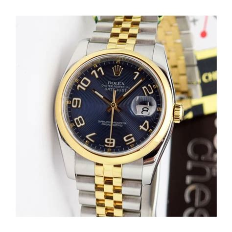 Rolex Datejust 36 Steel & Gold 116203 Black Jubilee Arabic 